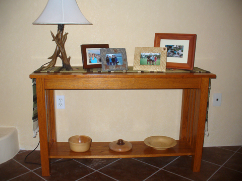 Craftsman Style Sofa Table Completed