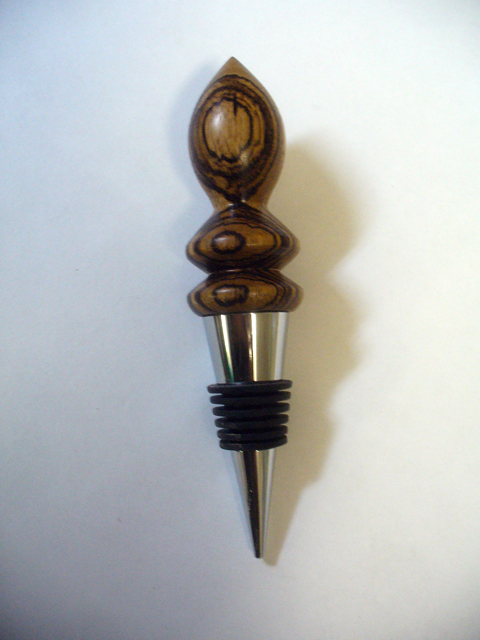 Zebrawood wine stopper