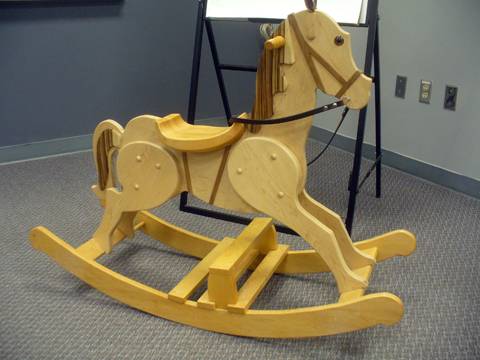 wooden rocking horse