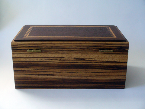 Zebrawood And Nogal Jewelry Box