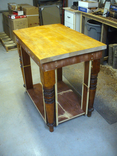 Kitchen Island From Reclaimed Wood