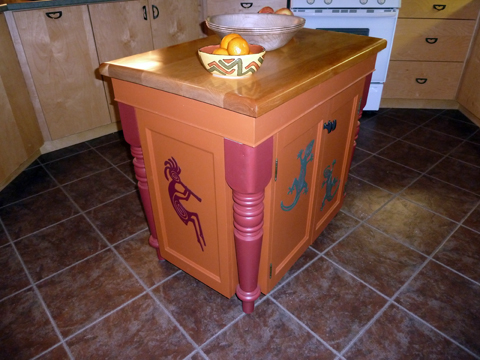 Kitchen Island From Reclaimed Wood