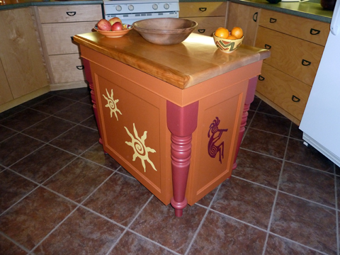 Kitchen Island From Reclaimed Wood