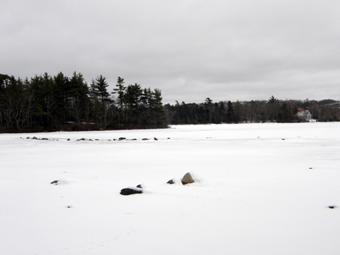 winter lake and ice