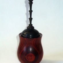 Cocobolo And Ebony Lidded Box Cocobolo And Ebony Lidded Box