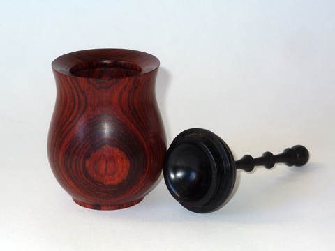 Cocobolo And Ebony Lidded Box