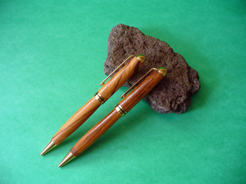 Olivewood And Tigerwood Pens