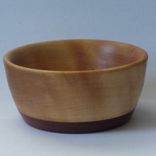 Birch Bowl With Purpleheart Base Birch Bowl With Purpleheart Base