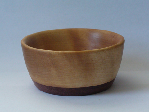 Birch Bowl With Purpleheart Base