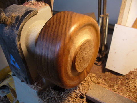 Walnut bowl from the whipping wind