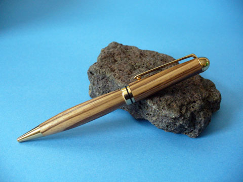 Zebrawood European Round Top Pen