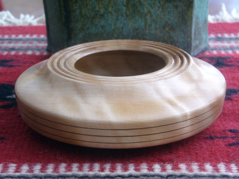 Birch Bowl With A Three Ring Top