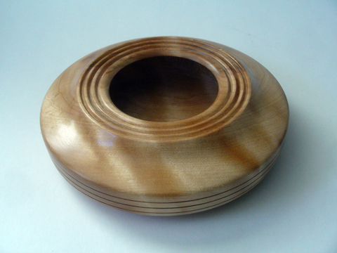Birch Bowl With A Three Ring Top