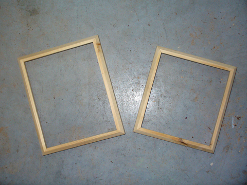 A Pretty Pair Of Pine Picture Frames