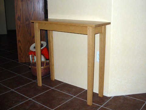 A Red Oak Hall Table