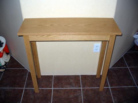 A Red Oak Hall Table