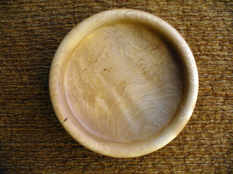 A Robust Rimmed Bowl Of Curly Birch