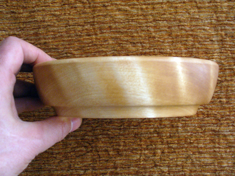 A Robust Rimmed Bowl Of Curly Birch