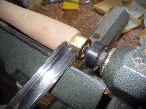 Gouge Handle With Solid Brass Ferrule