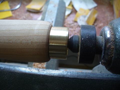 Gouge Handle With Solid Brass Ferrule