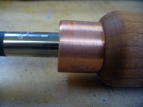 Gouge Handle With Solid Brass Ferrule