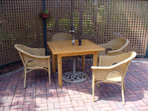 Cedar patio table