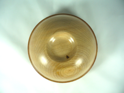 Maple Bowl With Large Burned Band