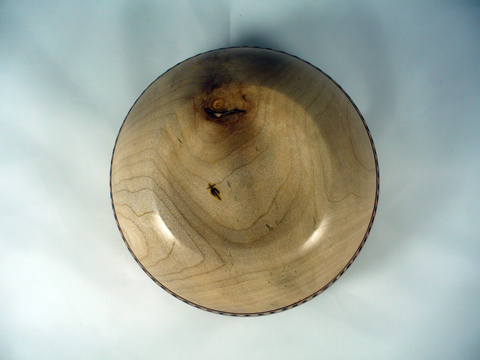 Textured Maple Bowl With Burnings