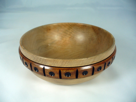 A Maple Bowl With A Blocked Band