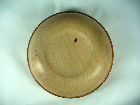 A Maple Bowl With A Blocked Band