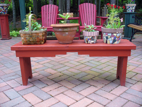 Simple Garden Benches Add Accent