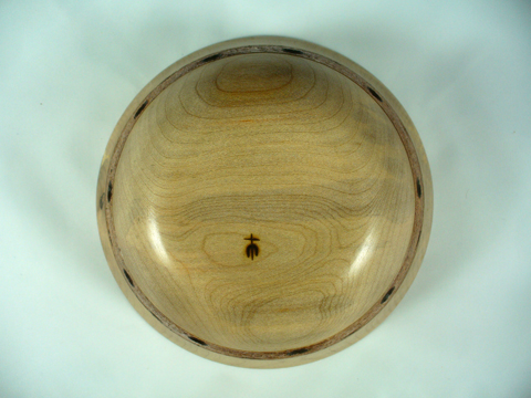 Maple Bowl With Textured Band II