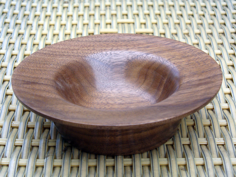 Walnut Bowl With A Flanged Rim