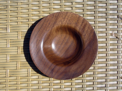 Walnut Bowl With A Flanged Rim