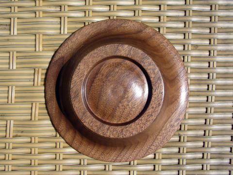 Walnut Bowl With A Flanged Rim