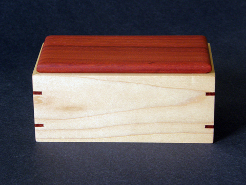 A Maple And Padauk Box With Splines