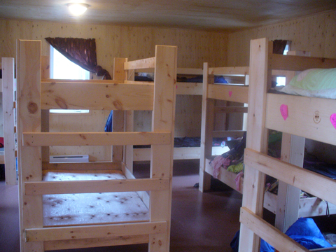 Wooden bunk beds