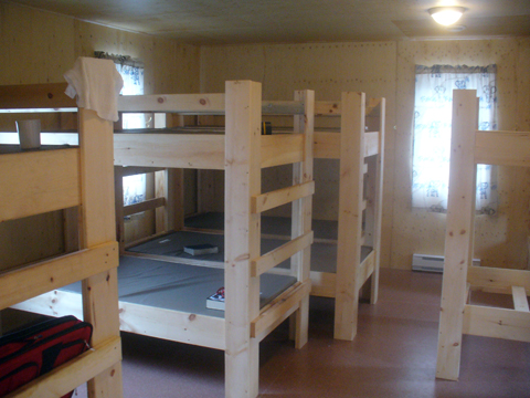 Camp cots and bunks