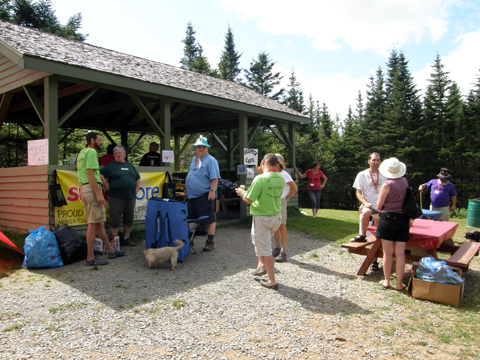 Geocachers at the Geofest Cafe