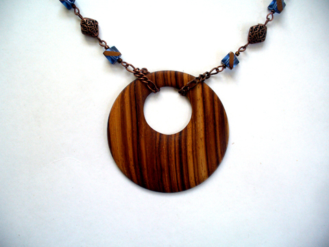 A Pretty Pendant Of Zebrawood