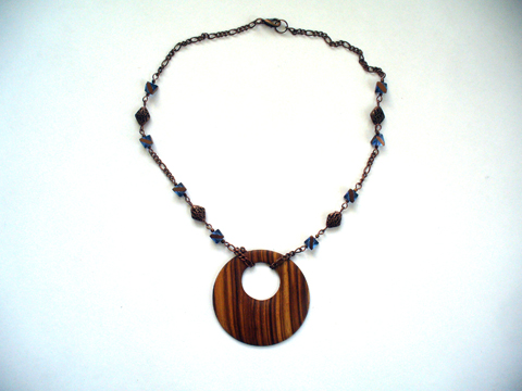 A Pretty Pendant Of Zebrawood