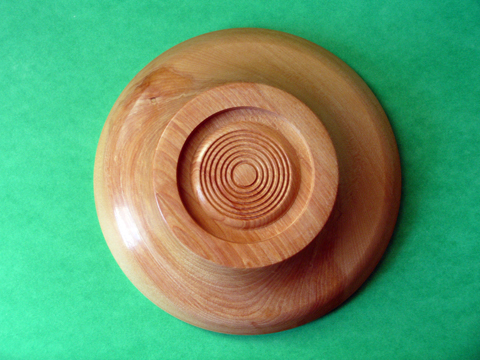 A Birch Bowl With Double Rim
