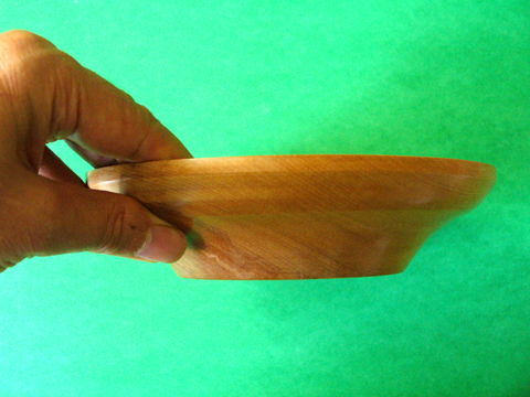 A Birch Bowl With Double Rim