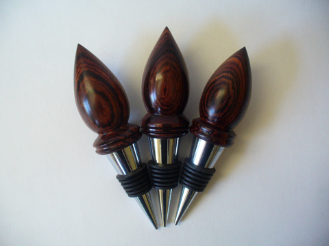 Wine Stoppers made of Cocobolo