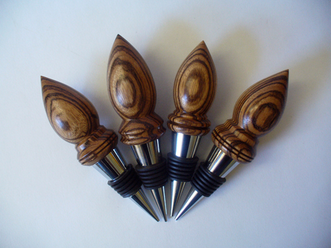 Zebrawood Wine Stoppers