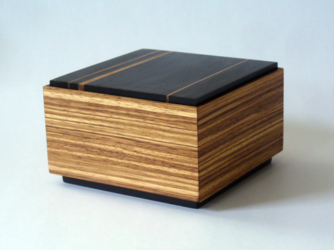 African Zebrawood And Ebony Box