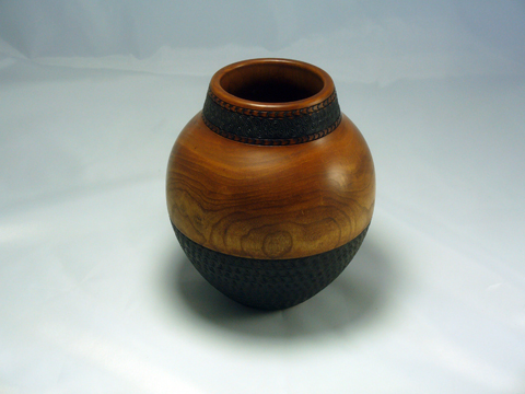 A Textured Cherry Vessel I