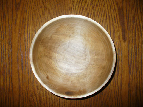 Top View Of Turned Maple Bowl