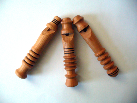 Wooden Whistles For A Wassailing