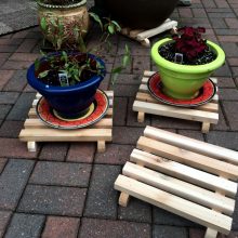 Cedar Plant Pot Stands cedar plant pot stands